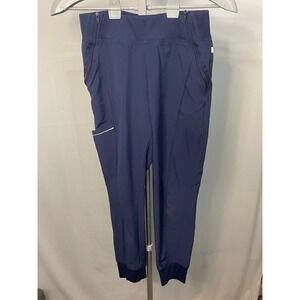 Infinity Navy Blue Jogger Pants Zippers Pockets Athletic Casual Size Small